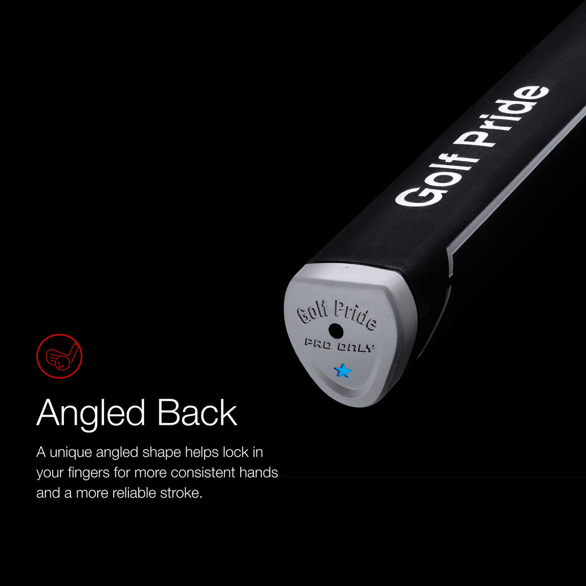 Golf Pride Pro Only Reverse Taper Putter Grip enhances stroke feedback.