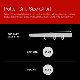 Golf Pride Pro Only Ultra-Firm Rubber construction for durable grip on greens.