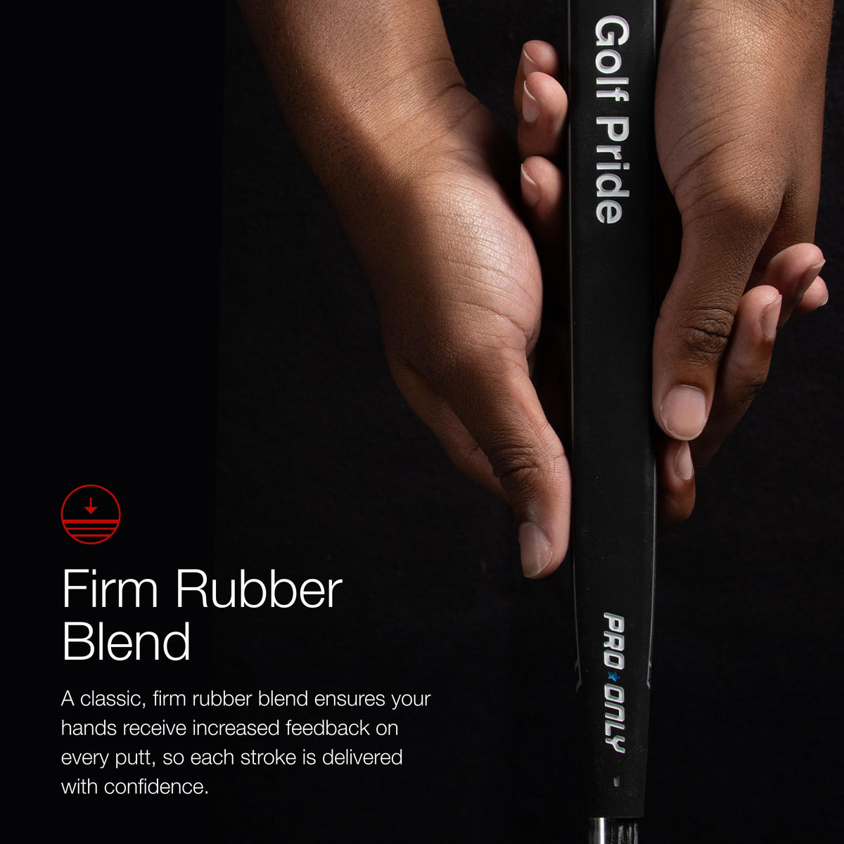 Golf Pride Pro Only Weight 82g delivers balanced feel for putting.