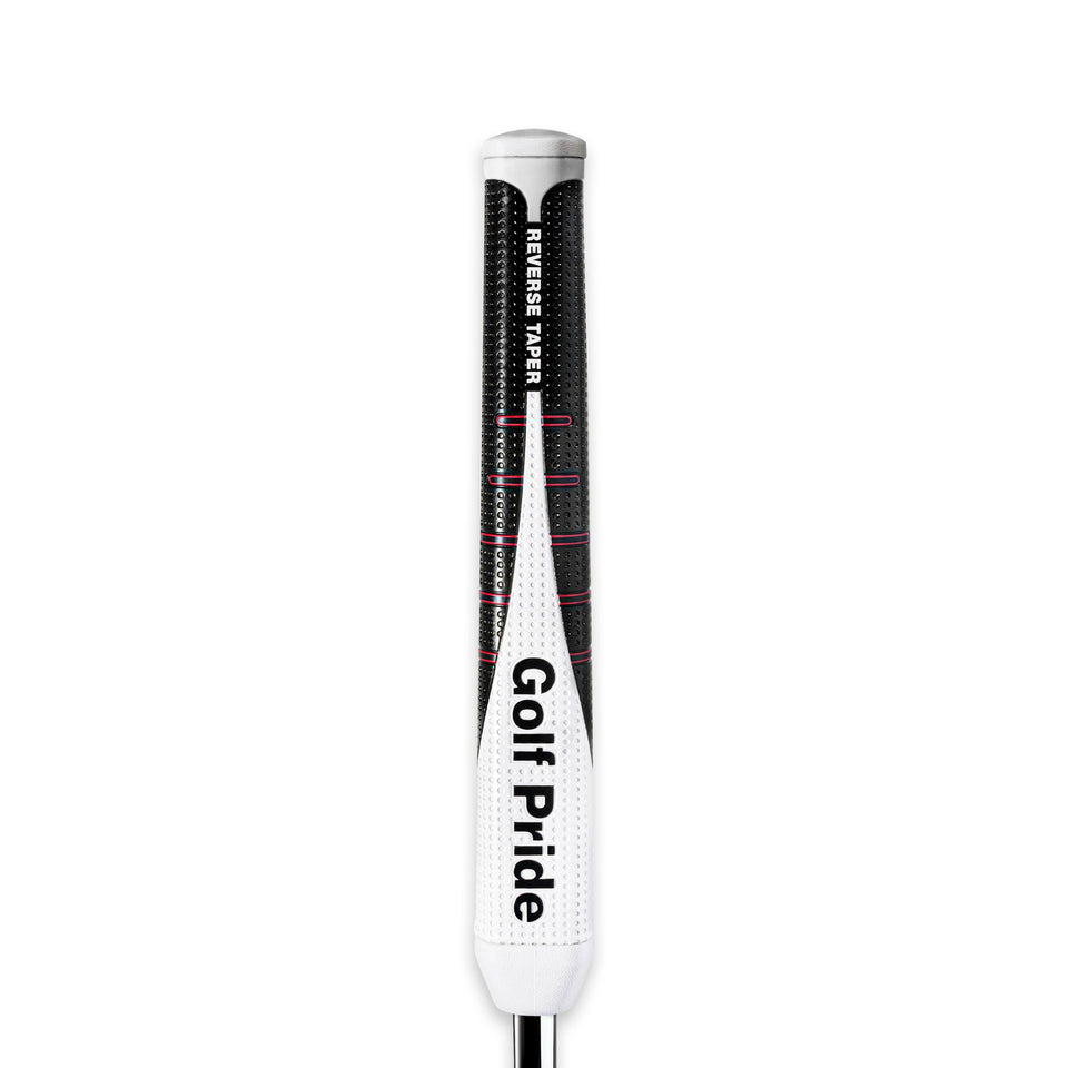 Golf Pride Reverse Taper grip with dimpled texture for enhanced traction on strokes
