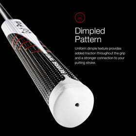 Golf Pride Reverse Taper offers soft, tacky texture for secure grip in damp conditions