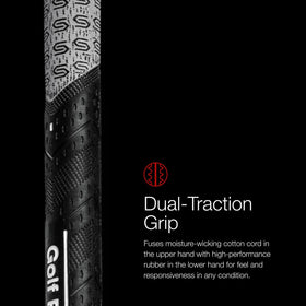 Golf Pride MCC Plus4 grip brushed cotton cord detail for moisture-wicking comfort