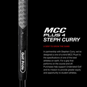 Steph Curry MCC Plus4 grip SC logo pattern adds premium branding.