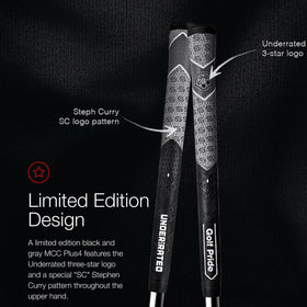 Golf Pride MCC Plus4 grip with Underrated three-star logo for unique style