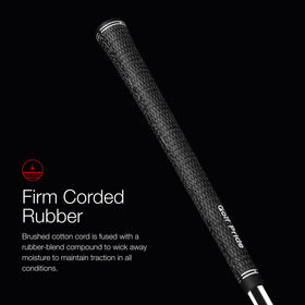 Rubber-blend compound close-up of Golf Pride Tour Velvet Cord grip