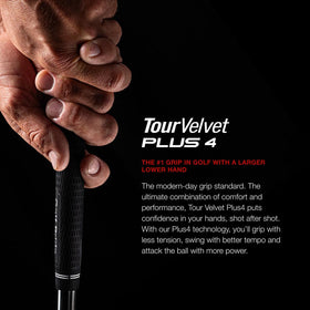 Golf Pride Tour Velvet Plus4 grip pattern highlights uniform plus-sign texture