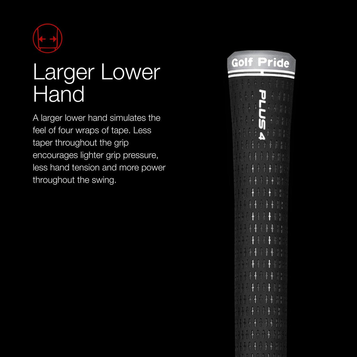 Golf Pride Tour Velvet Plus4 midsize grip for secure hold.