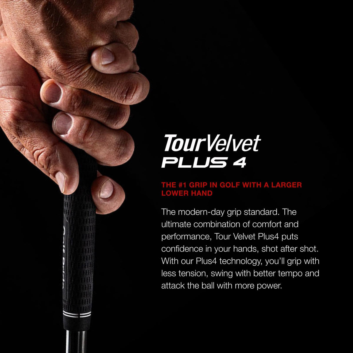 Golf Pride Tour Velvet Plus4 texture close-up for steady traction.