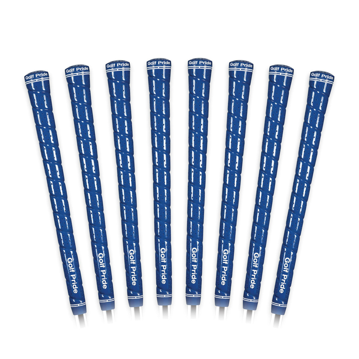 Golf Pride Tour Wrap blue grip full view showing secure hold and classic wrap style.