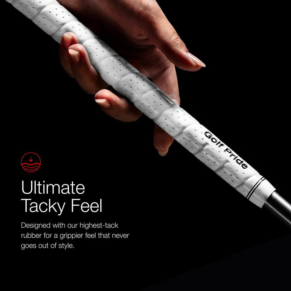 Golf Pride Tour Wrap rubber construction signaling lasting durability.