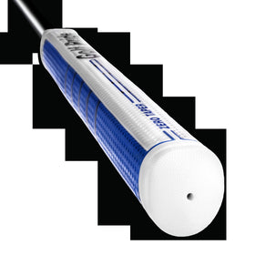 Blue Golf Pride Zero Taper grip supports confident alignment at address