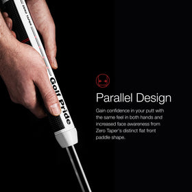 Golf Pride Zero Taper putter grip soft polyurethane for comfortable feel.