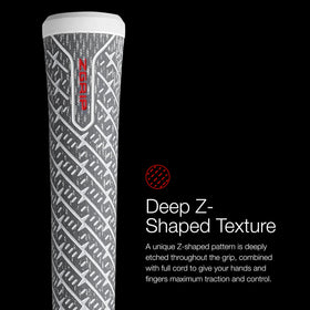 Golf Pride ZGRIP ALIGN MAX deep Z texture boosts slip resistance and feel.