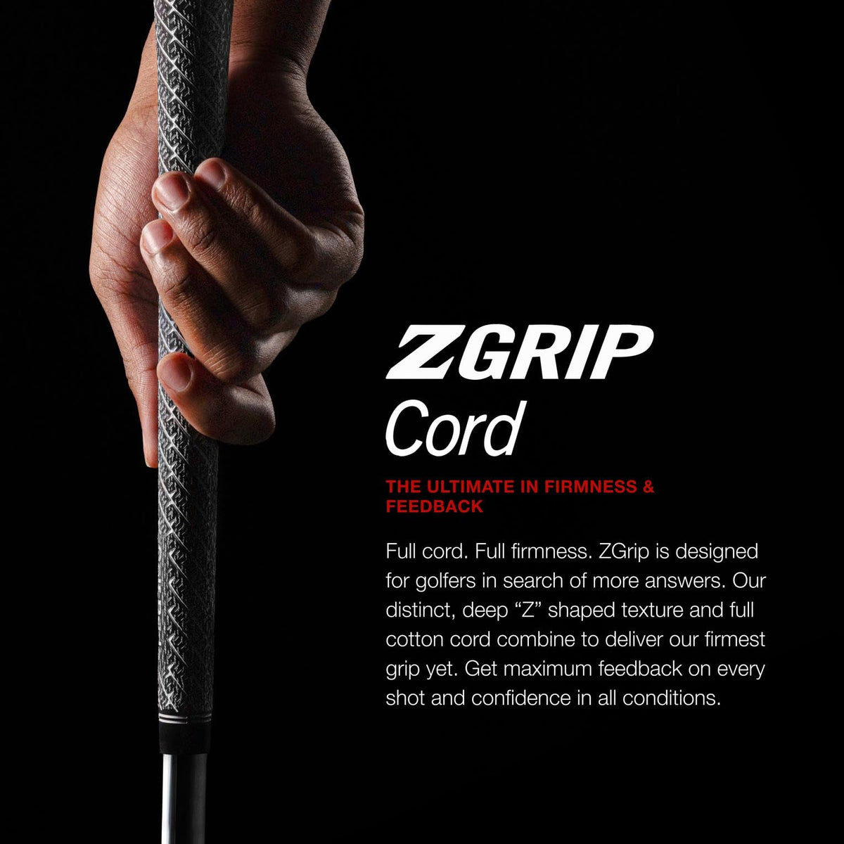 Golf Pride ZGrip Cord full cotton cord enhances grip in sweaty hands