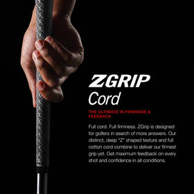 Golf Pride ZGrip Cord grip texture detail highlighting deep Z shape traction