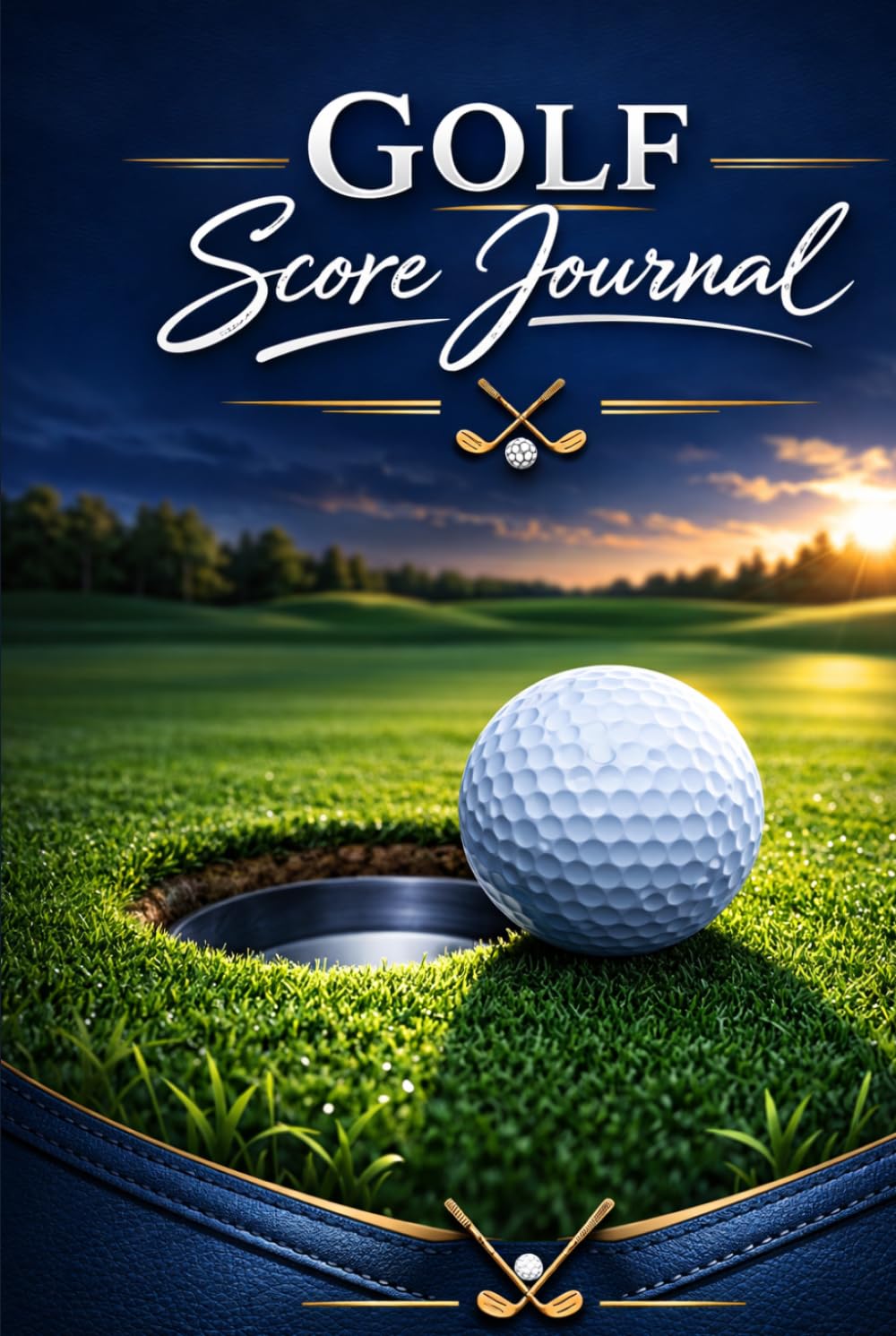 Golf Score Journal cover: a sleek, portable log for quick round logging on the course.