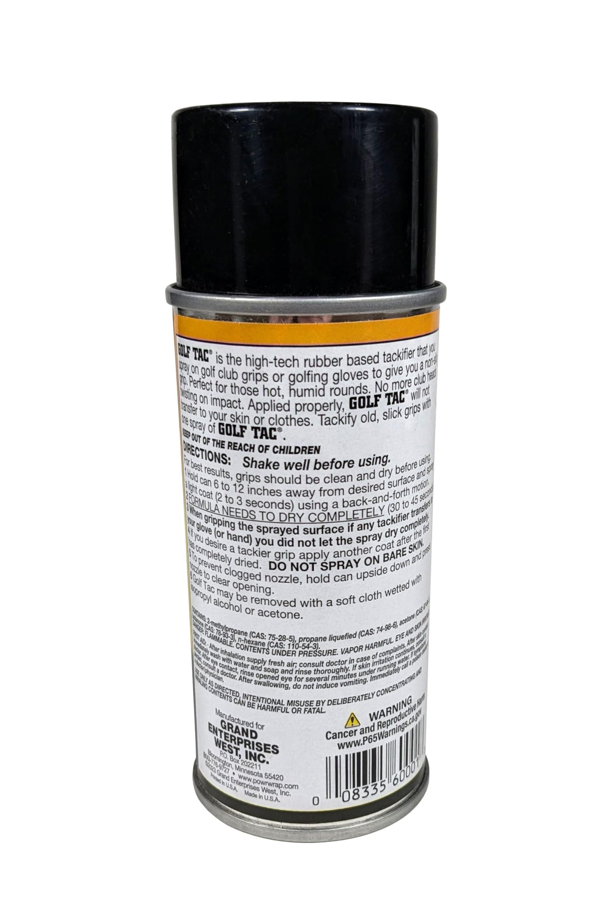 Golf Tac Grip Spray application demonstrates easy grip refresh