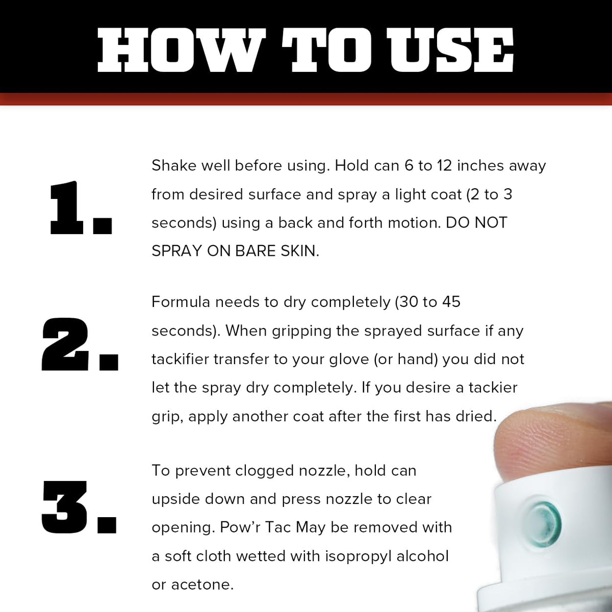 Golf Tac Grip Spray formula is mess-free and keeps hands clean