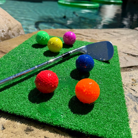 Golf Tips and Goods floating ball green enhances pool sightlines