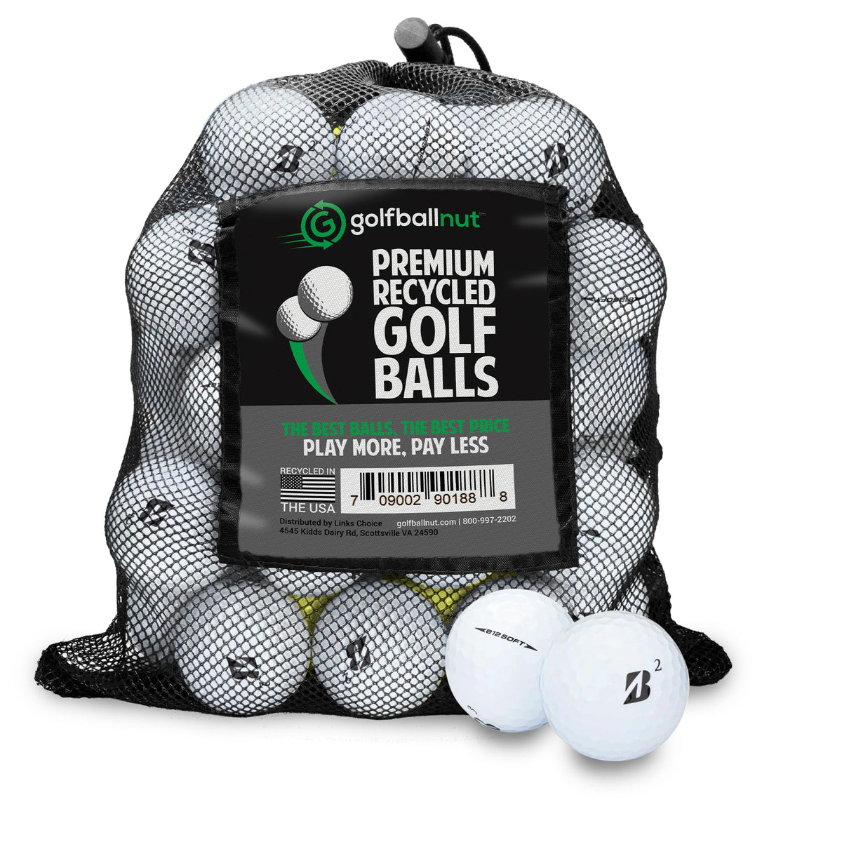 GolfBall Nut 48-pack Bridgestone mix ready for practice on the range