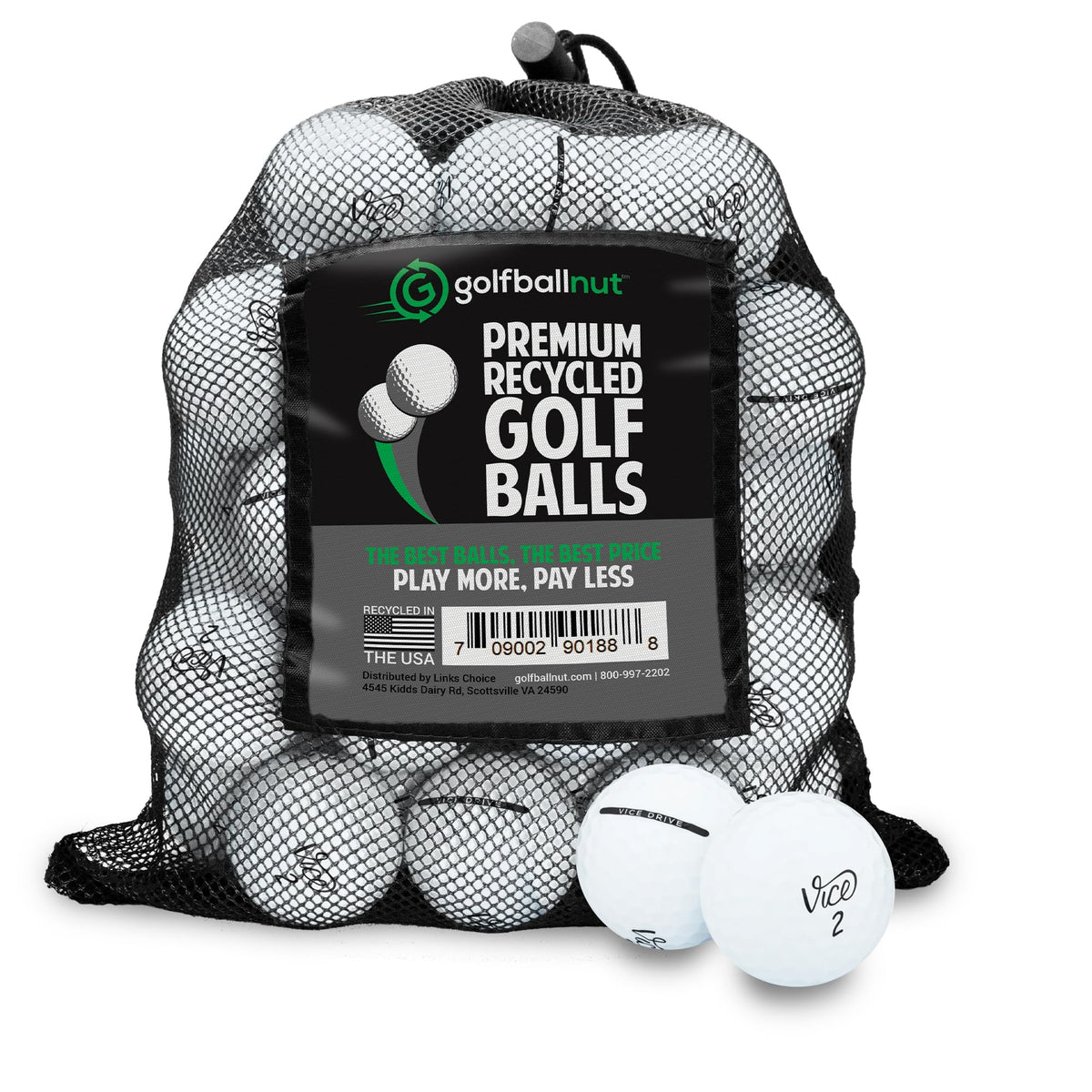 GolfBall Nut 48-pack bulk recycled balls for budget-friendly practice.