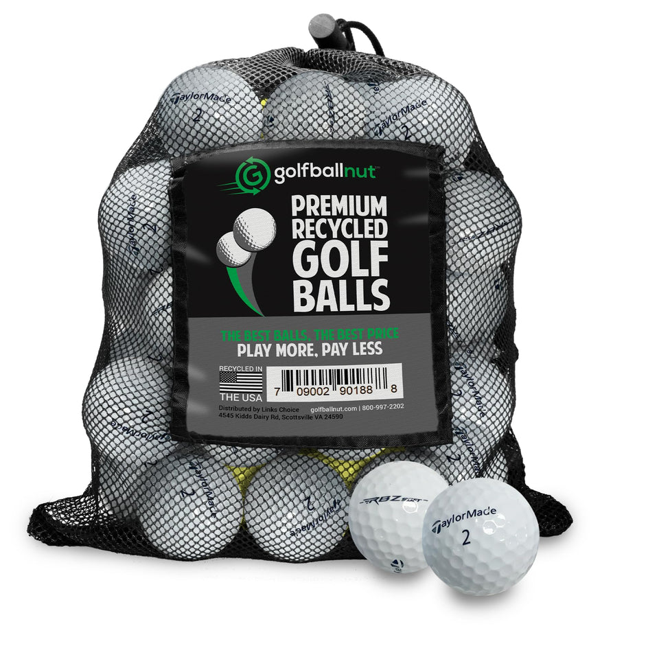GolfBall Nut 48-pack with mesh bag for easy storage and transport on the course.