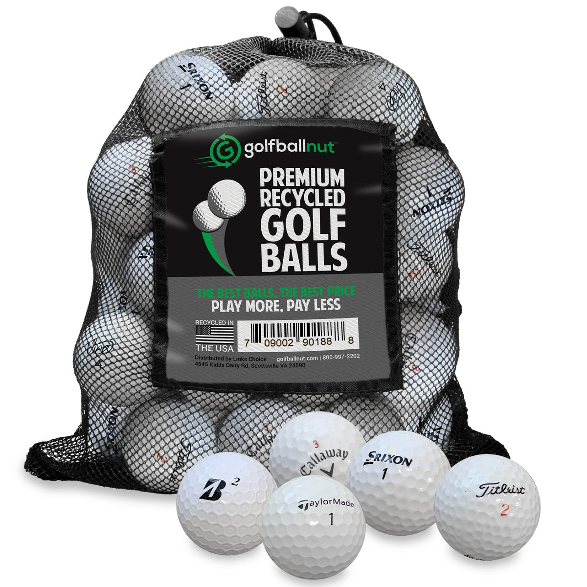 GolfBall Nut 48 used balls mix for range practice