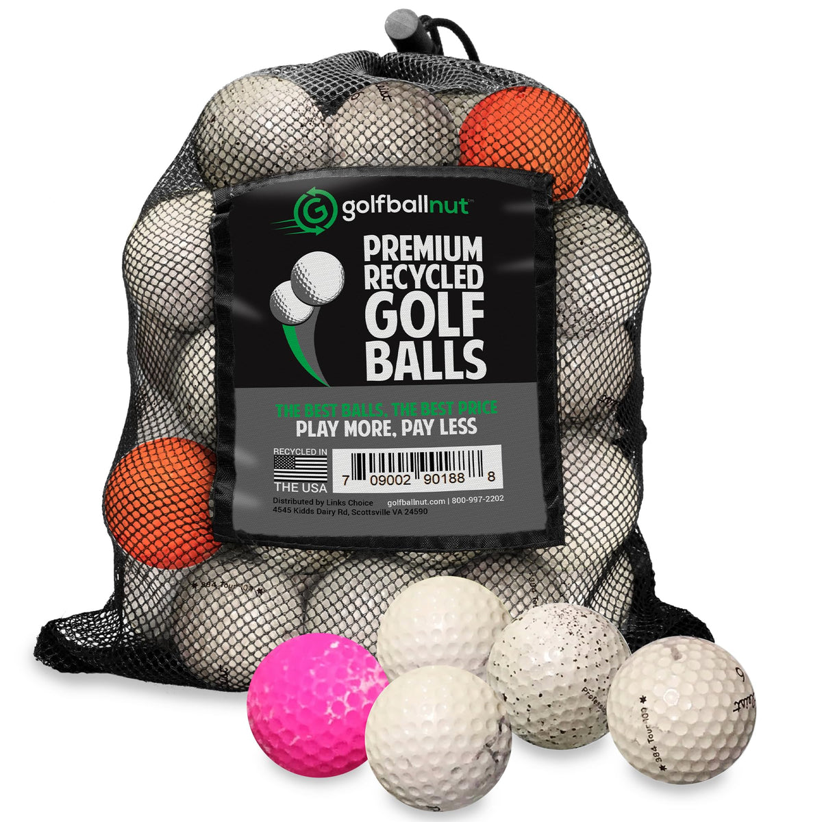 GolfBall Nut 48-used golf balls bulk for affordable practice and range sessions.