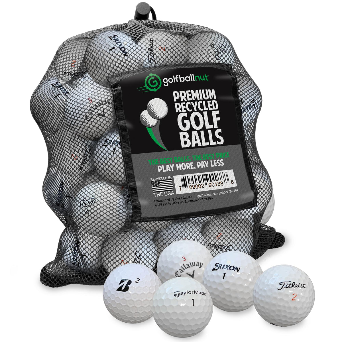 GolfBall Nut mesh bag included for easy transport