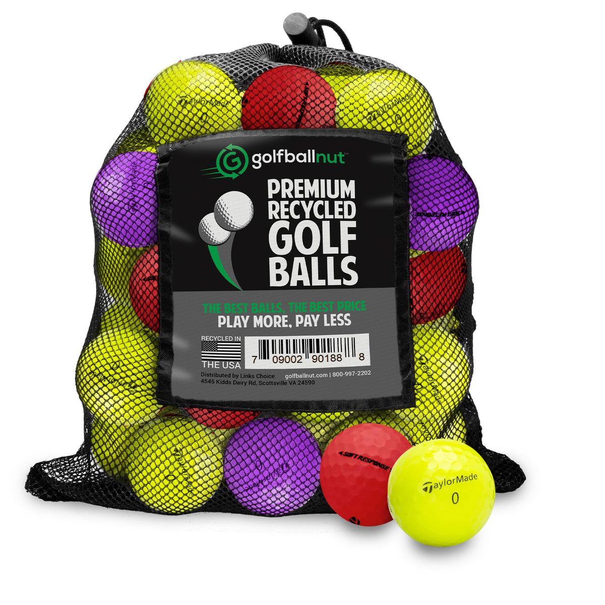 GolfBall Nut Taylormade color mix 48-pack for practice and play visibility