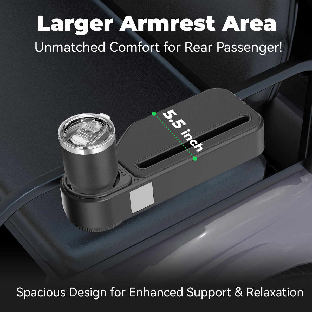 GOLFCOZER Armrest silicone drainage tray prevents water buildup during rides.