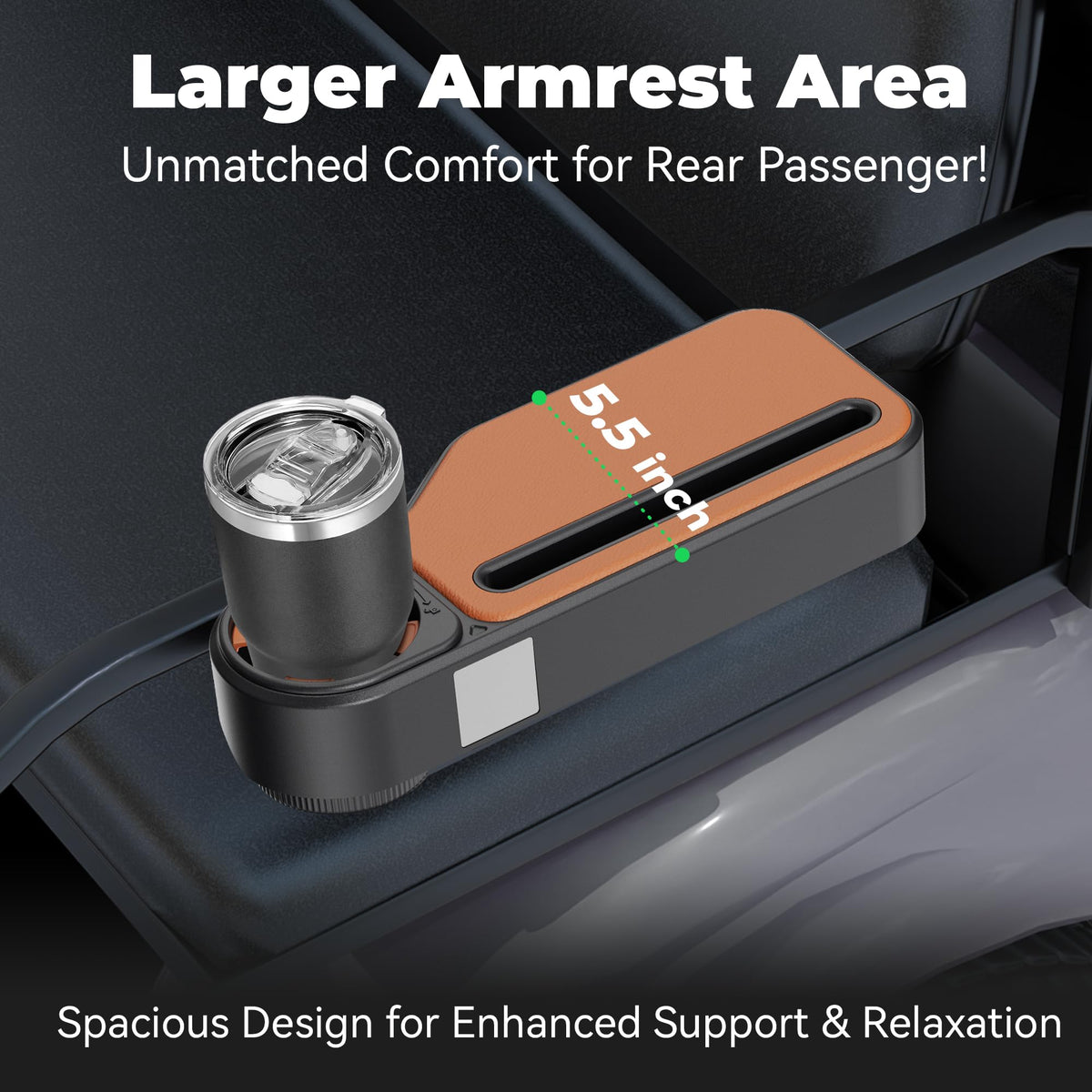 GOLFCOZER wide comfort pad armrest provides ergonomic support during long rounds.
