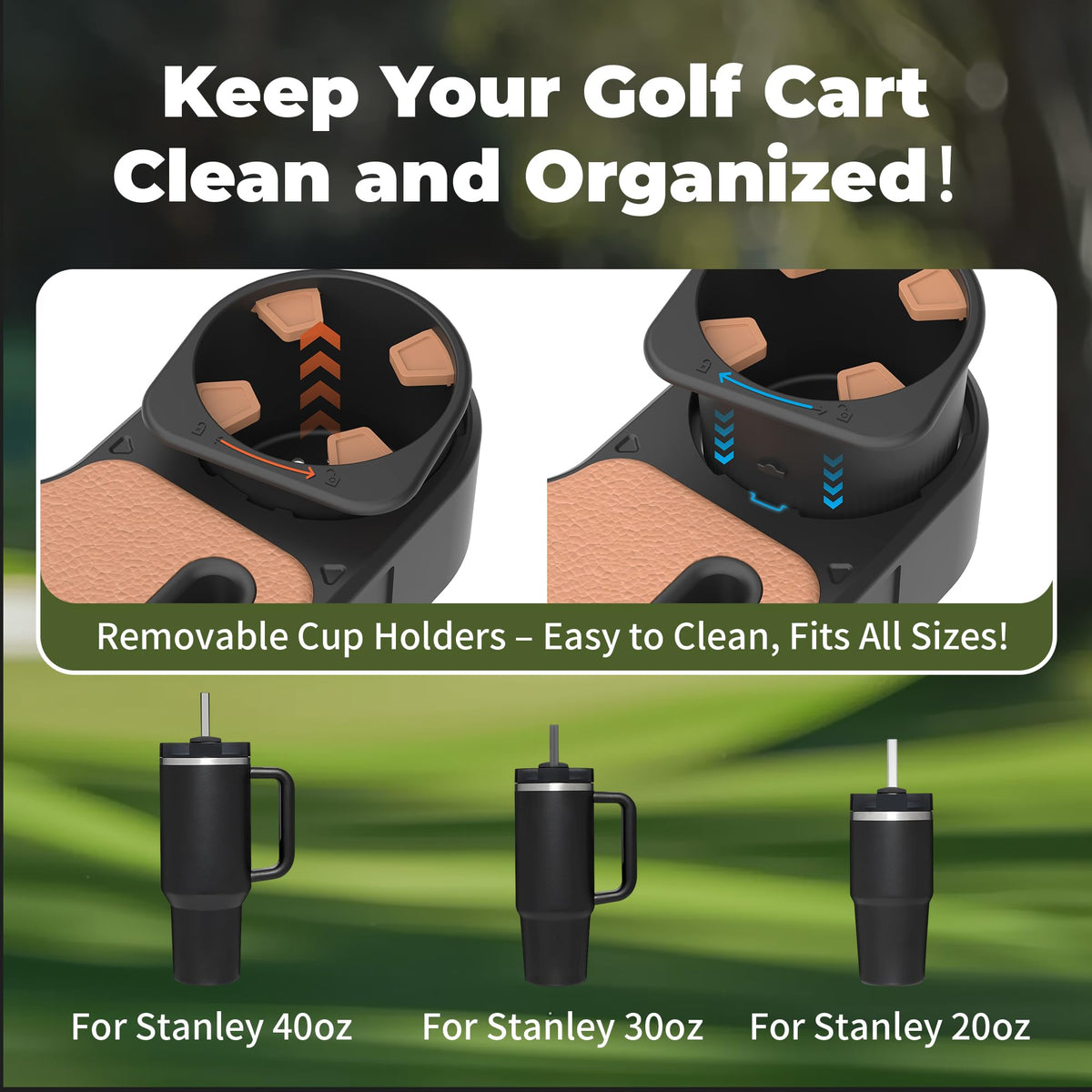 GOLFCOZER universal fit for 1.25-inch square tubes.