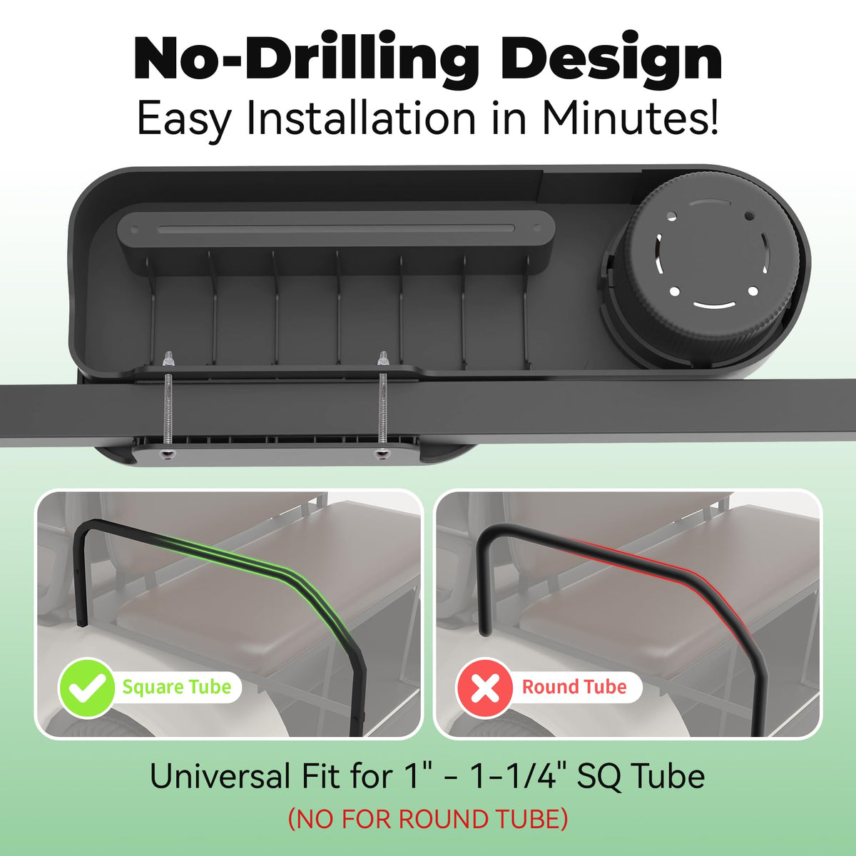 GOLFCOZER universal fit for 1-inch square tubes.