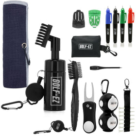 Golf-EZ water brush cleans grooves and dries quickly on the course.