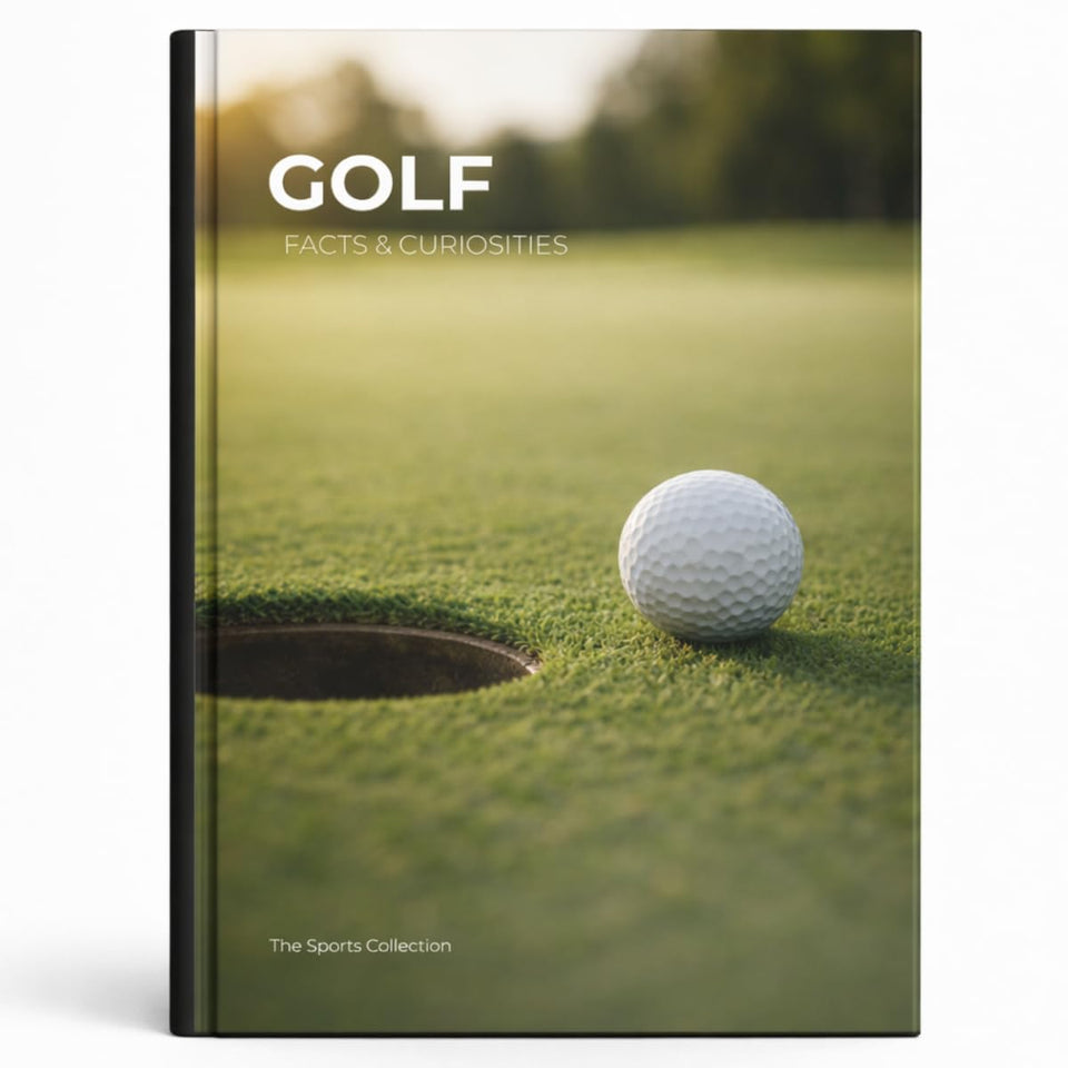 Golffacts Curiosities cover with premium glossy finish for elegant coffee table display.