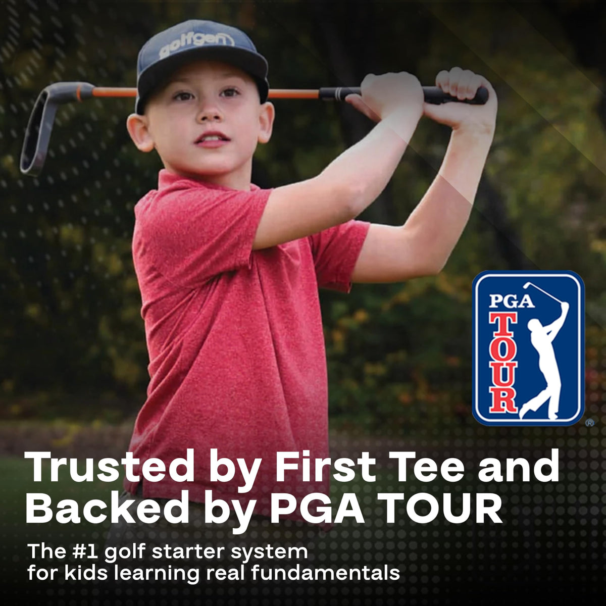 Left-handed option from Golfgen Tee-Up set enabling inclusive training.
