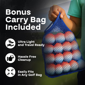 Golfgen carry bag included for easy transport and quick cleanup.