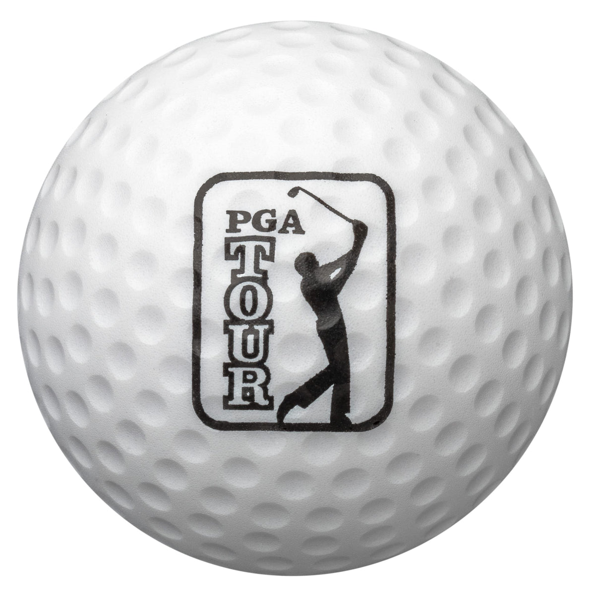 Golfgen PGA Tour foam balls on indoor mat; safe, controlled practice