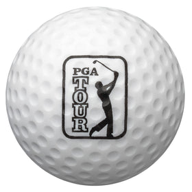 Golfgen PGA Tour foam balls on indoor mat; safe, controlled practice