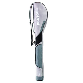 Golfgen PGA TOUR Grey Carry Bag front view, compact and ergonomic for quick rounds