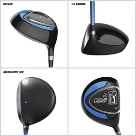 Golfgen PGA Tour GS1 junior set 7-piece layout emphasizes forgiving heads for new players.