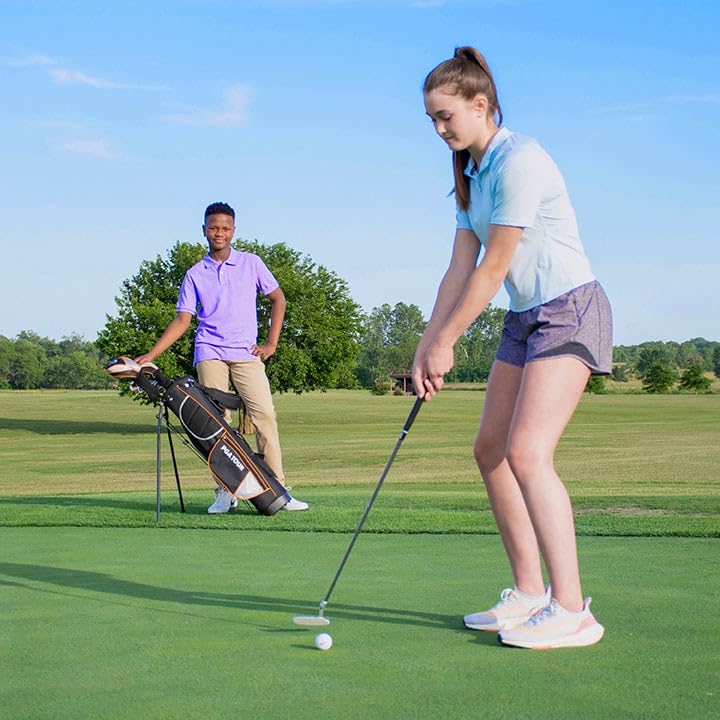Golfgen PGA Tour Kids 7Iron fiberglass shaft provides flexible, durable performance