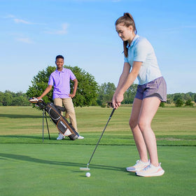 Golfgen PGA Tour Kids 7Iron fiberglass shaft provides flexible, durable performance