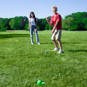 Golfgen PGA TOUR Tee-Up sticks to target during drills and games.