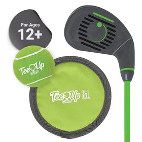 Golfgen PGA Tour Tee-Up set ball-stick closeup shows sticky ball for target practice