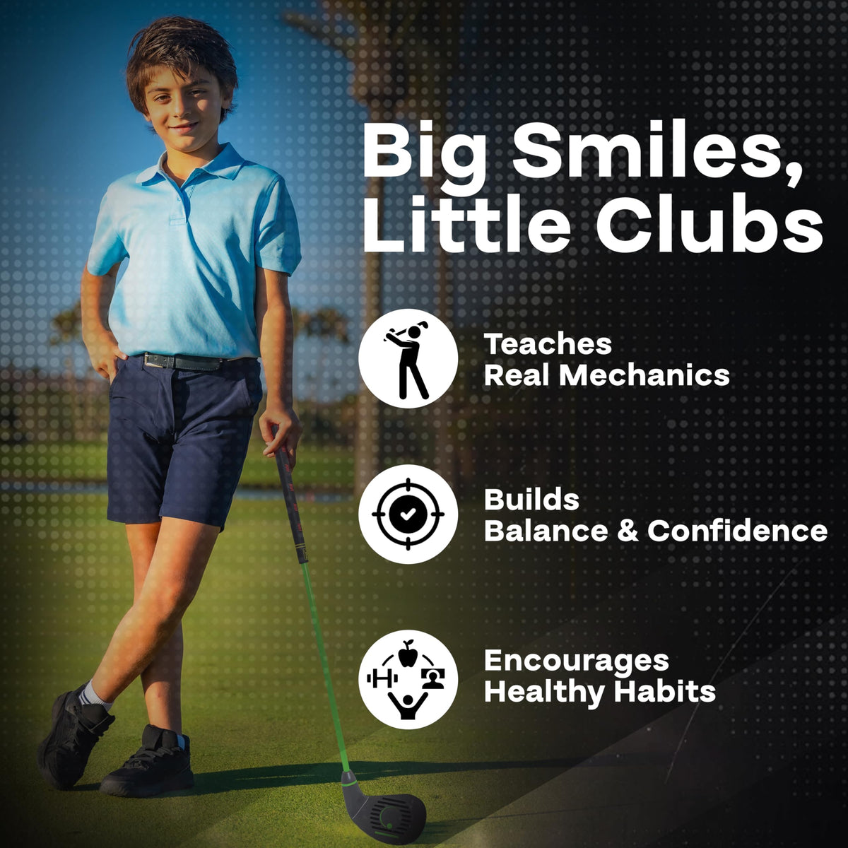 Golfgen PGA Tour Tee-Up left-right option image illustrates handedness compatibility