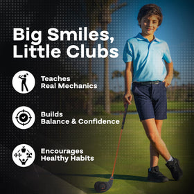 Real-feel grip and shaft of Golfgen Tee-Up club for authentic practice feel.