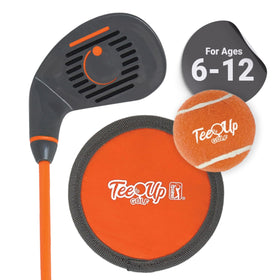 Golfgen Tee-Up practice iron club ready for drills and grip training.