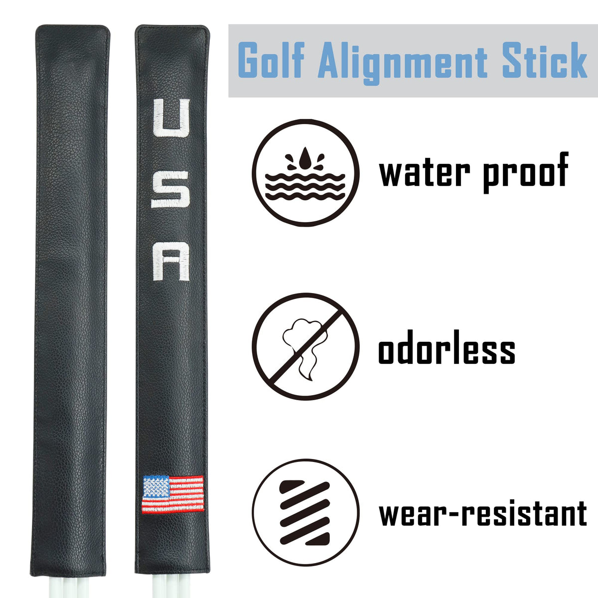 Golfupp 14x2 inch stick case designed to hold at least three sticks.